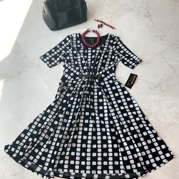 Great Black & White Ladies Office Dress NWT SZ 12 - Picture 10 of 10